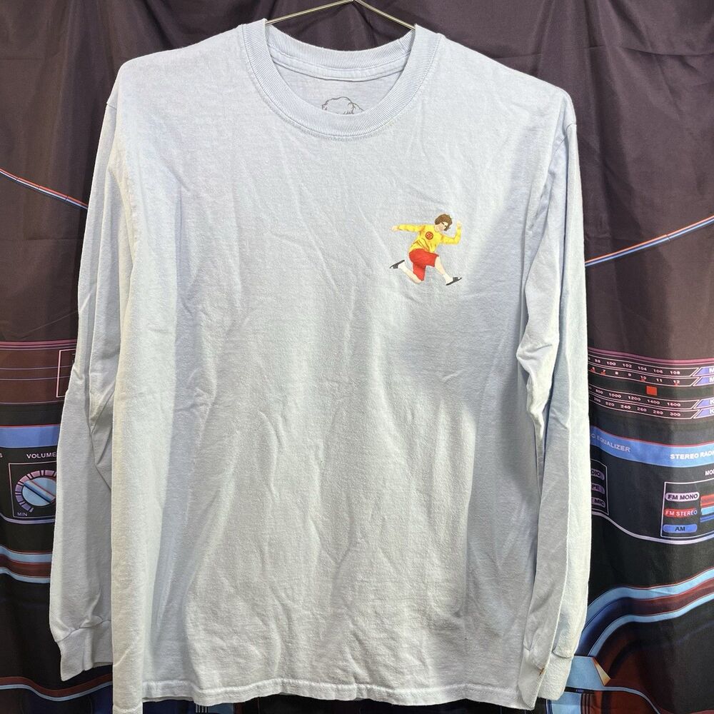 DANNY DUNCAN Summer 2019 Long Sleeve T-Shirt Light Blue Medium & Sticker